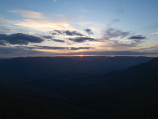 Obraz premium sunset over the mountains