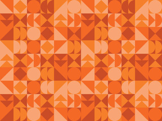 retro orange pattern floor wallpaper vector