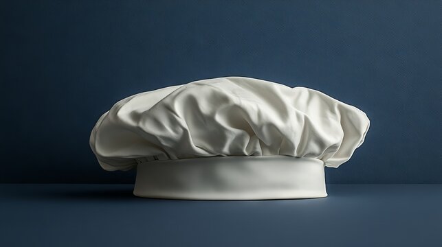 Against a dark background, the chef's hat represents culinary mastery and tradition