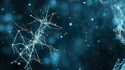 Abstract Neural Network: A Digital Visualization of Complex Connections - Powered by Adobe