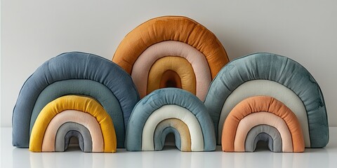 Obraz premium Multicolored Rainbow. Watercolor Clipart on White Background 