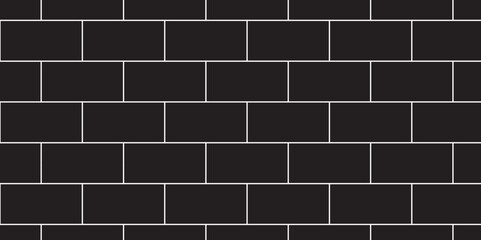 Pavement seamless mosaic stone concrete wall surface tiles. subway vector block rock black brick wall texture background.	