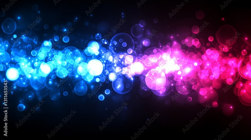 Wall mural a vivid stream of colorful light and stars shines through the dark expanse of a nebula in space