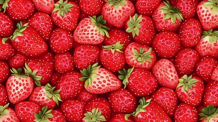 Heap of ripe strawberries filling the image, useful as texture or background