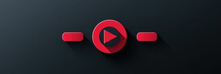 Listen Now Icon with Red Button for Music Volume Control
