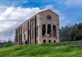 Fototapeta premium The roman catholic church of the Santa Maria del Naranco in Oviedo, Spain