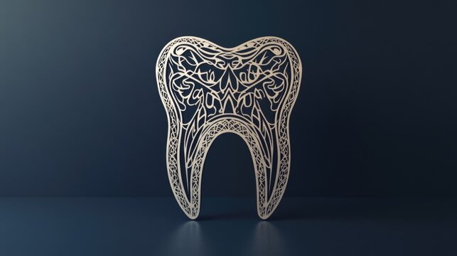 This is a modern and artistic representation of human teeth.