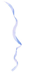 Abstract Watercolor Ribbon in Blue Color, Hand Drawn Flowing Line, Modern Artistic Element. Decorative Illustration.