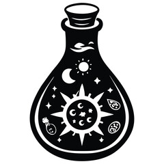 Laboratory Beaker Chemist Icon, Science Research Symbol for Chemistry Experiments, STEM Education, and Classroom Learning Resources