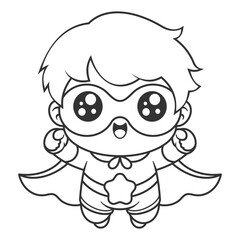 Boys become cool superheroes, for coloring