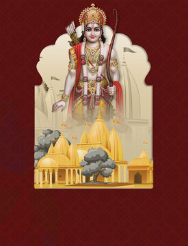  Hindu festival Celebration Ram Navami Greetings Design for wishes , Happy Ram Navami India.