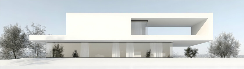 Modern Minimalist Architectural Design with Clean Lines and Glass