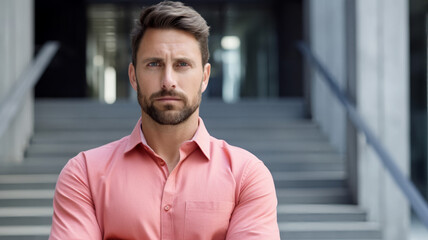 Naklejka premium A portrait of an attractive and confident man