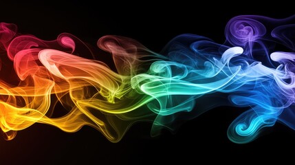 Fototapeta premium A burst of colorful smoke floating in the air, creating a space for imaginative concepts to evolve.