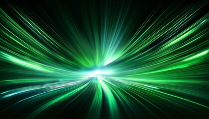 スピード感のあるテクノロジーのコンセプト画像、緑色の光の抽象的な背景画像。（Speed ​​technology concept image, green light abstract background image.）
