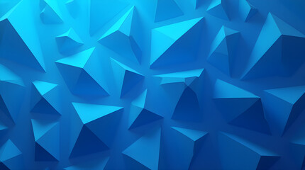 Fototapeta premium Blue Abstract Geometric Crystal Low Poly Background Sharp Angular Texture