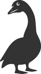 A goose tilting its head curiously animal vector