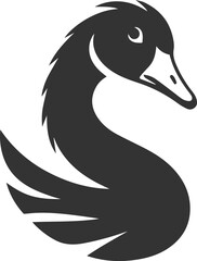 A goose tilting its head curiously animal vector