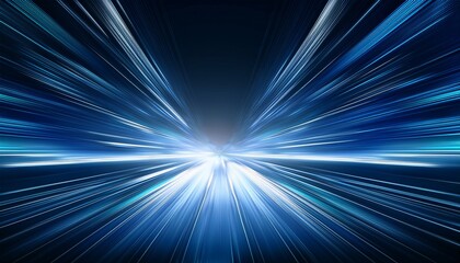 スピード感のあるテクノロジーのコンセプト画像、青色の光の抽象的な背景画像。（Speed ​​technology concept image, blue light abstract background image.）
