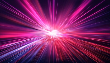 スピード感のあるテクノロジーのコンセプト画像、ピンク色の光の抽象的な背景画像。（Speed ​​technology concept image, pink light abstract background image.）
