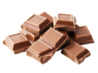 Isolated Chocolate Pieces