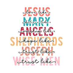 Jesus Mary Christian SVG PNG.