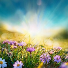 Fototapeta premium field of daisies