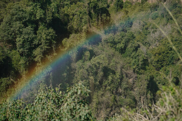 View of rainbow over the famous Victoria Falls, Zimbabwe and Zambia