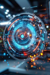 Machine learning advancements showcased in a futuristic lab.