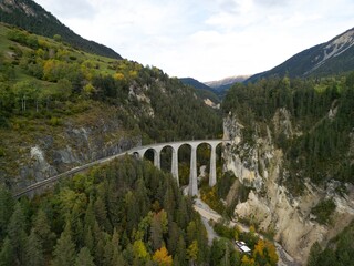 viaduct switzerland no stops. complex architectural solutions. switzerland railway
