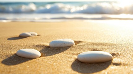 Obraz premium Beach Stones on Sand