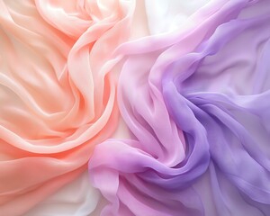 Obraz premium Sunset Gradients Soft and flowing pastel colored fabrics.