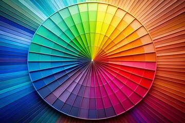 Obraz premium Vibrant Color Wheel Display: Professional Product Photography of a Chromatic Circle