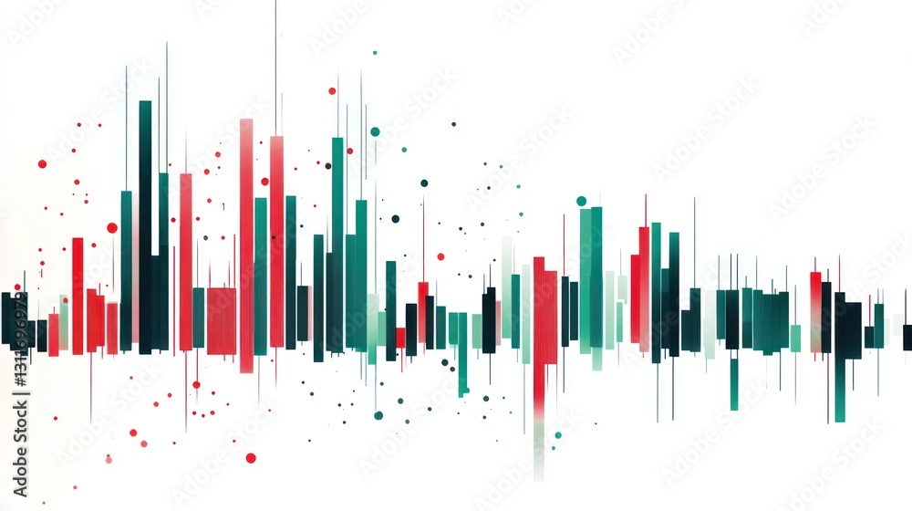 Poster abstract data visualization graphic, showing trends and patterns. suitable for presentations and dat