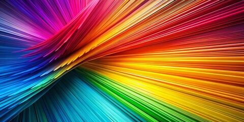 Vibrant Colorful Line Art Abstract Background with Right Side Copy Space