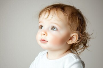 Naklejka premium Adorable Baby Looking Up