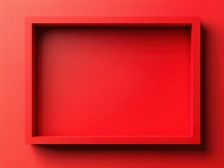Fototapeta premium Bold Minimal Red Rectangle Design for Graphic Projects