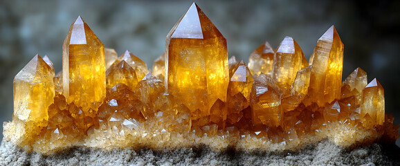 Stunning Cluster Of Golden Crystals