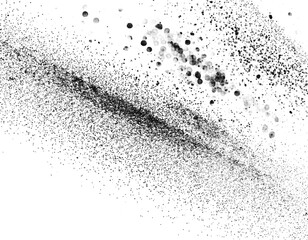 黒色の和風カスレのデザイン素材、アート