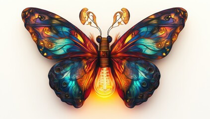 Light bulb with flora design