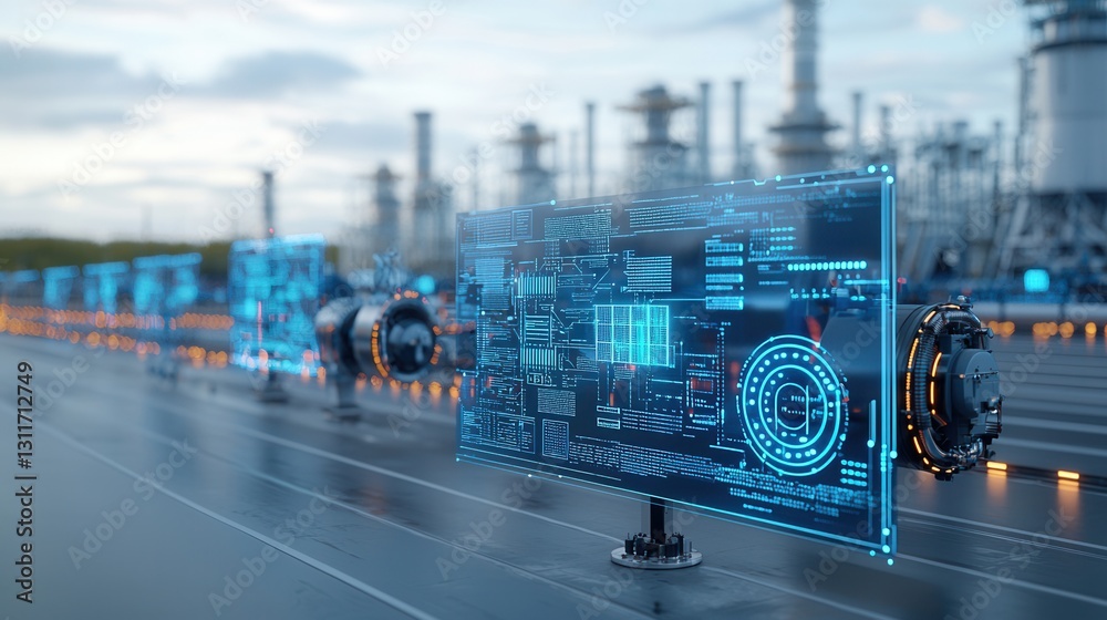 Poster energy infrastructure advanced power grid automation and digital control systems for efficient susta