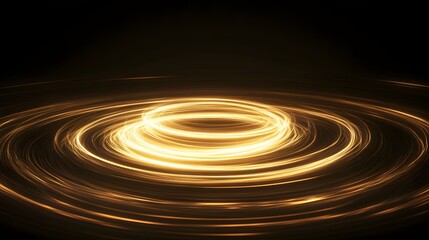 Golden Light Trails Create a Swirling Vortex Effect