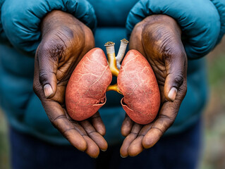 World Tuberculosis Day Human Lungs Held in Hands Respiratory System Healthcare Concept Pulmonology Medical Illustration Digital Artwork