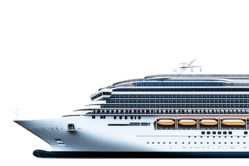 Fototapeta premium Cruise Ship Side View. 