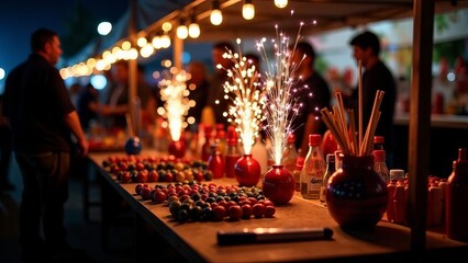 Fototapeta premium Fireworks Stand Independence Day Sale
