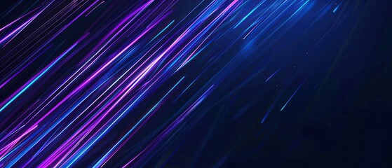 Blue purple lines neon effect striped on black background abstract illustration glowing.