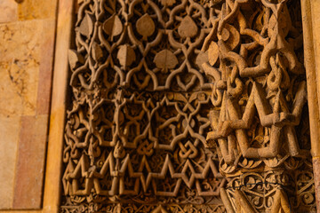 Carved stone decorations of the mihrab of Great Mosque of Divrigi