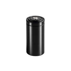 Single Black Cylindrical Battery - Studio Shot
