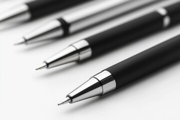 Elegant Matte Black Luxury Writing Pens Set