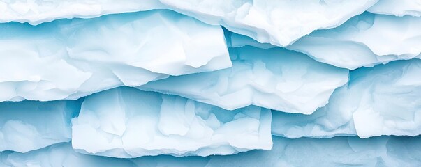Obraz premium Iceberg melting concept. A close-up view of icy formations highlighting textures and shades of blue.